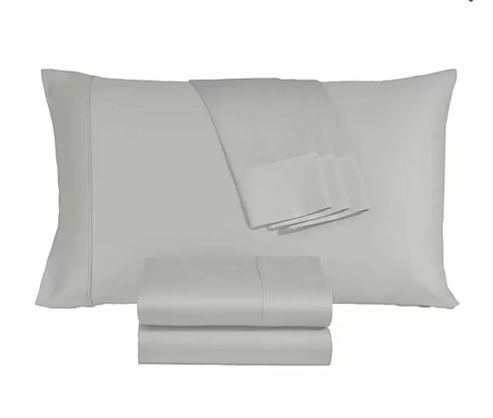 NEW! Hudson Hotel 800tc Egyptian Cotton Blend 6 Piece Sheet Set Queen Sage Gray
